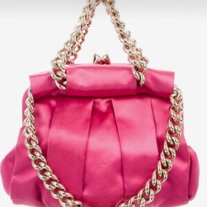 Christian Louboutin Satin Kiss-Lock Evening Bag